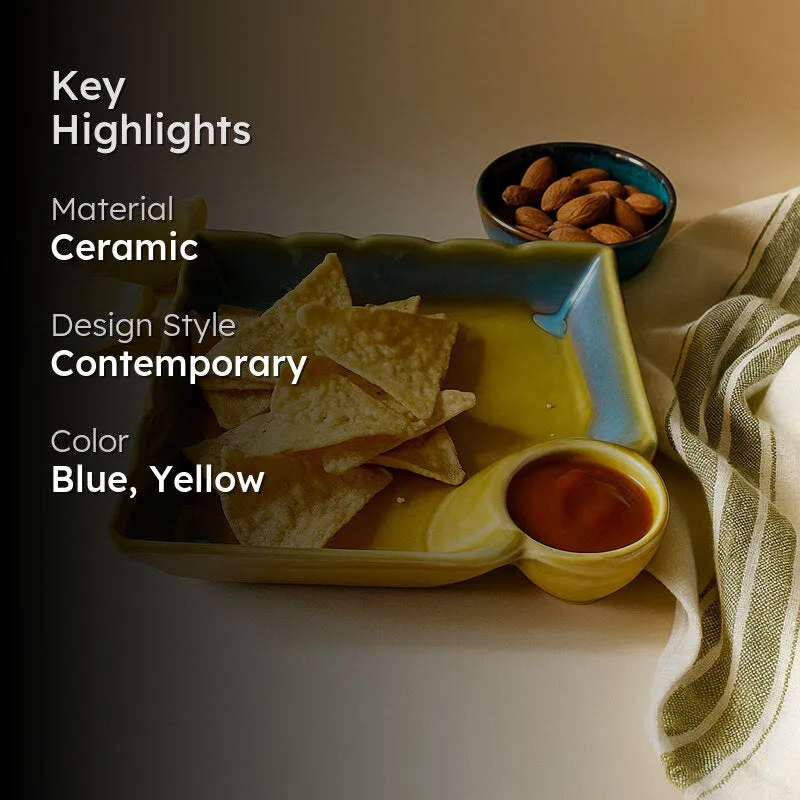 ModiSquare Ceramic Chip & Dip Platter media 2