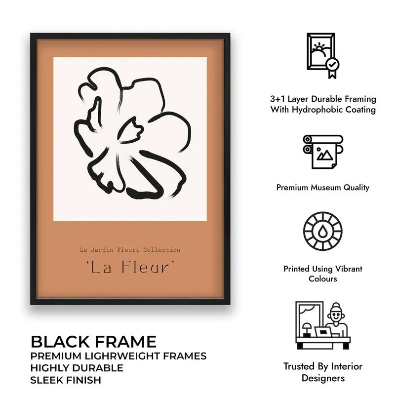 Unfurling Petal Canvas Wall Painting With Black Frame media 8