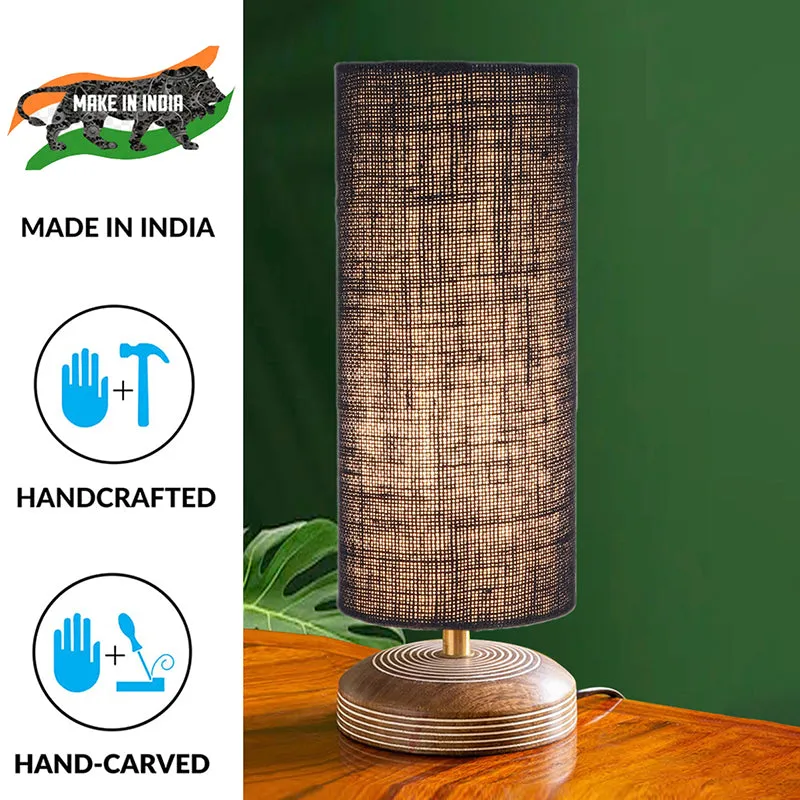 Savera Siera Fabric Table Lamp - Blue,Brown media 4
