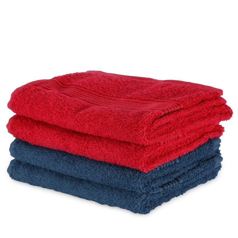 Eva Quick Dry Hand Towel (Red & Dark Blue) - Set Of Four media 4