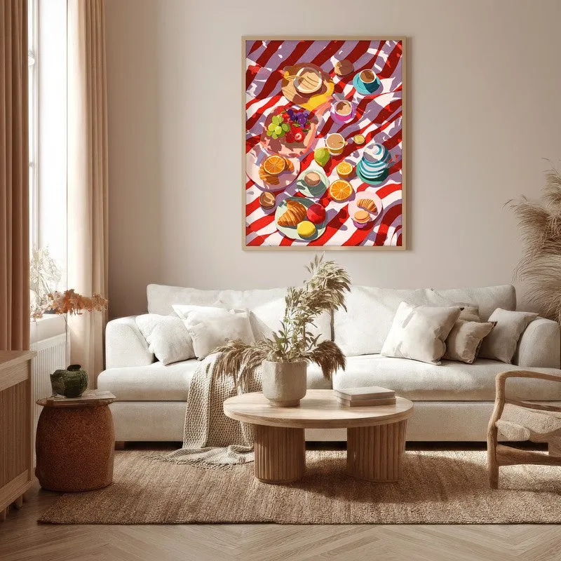 Fresh Fiesta Canvas Wall Painting - Brown Frame media 5