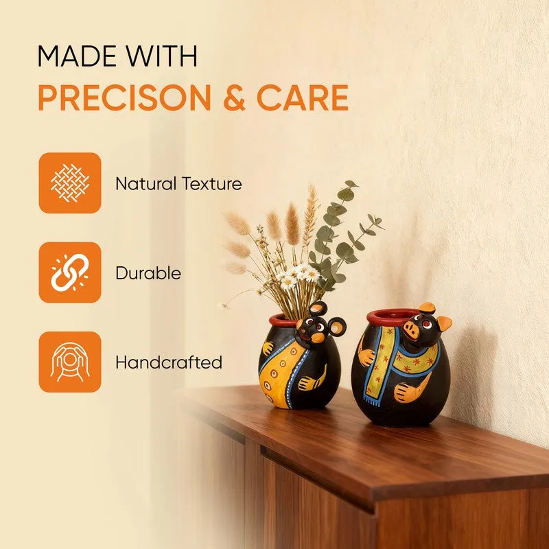 Urshia Terracotta Vase - Set of Two media 6