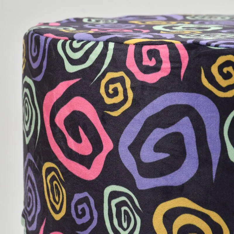 Avira Colorswirls Multicolor Engineered Wood Ottomans - Set Of Two media 4
