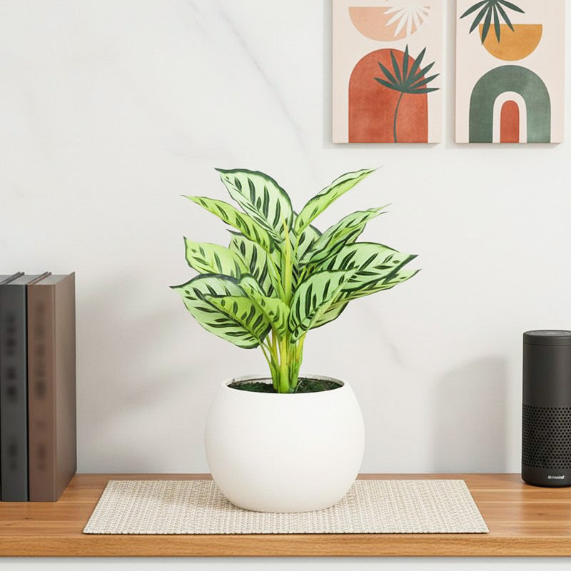 Green Spirit Artificial Plant With Black Plastic Pot