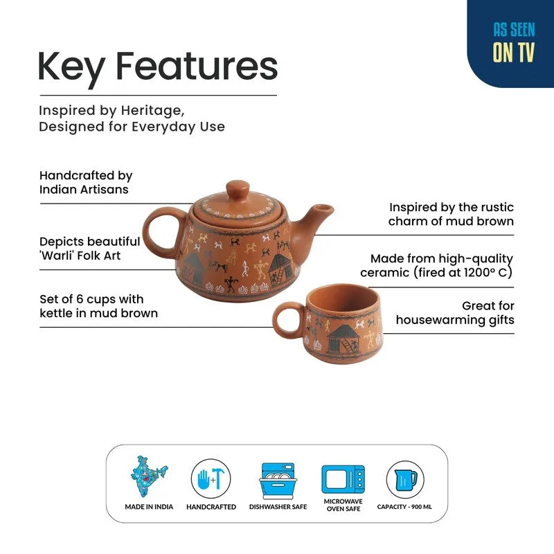Whispering Leaves Tea Set - Seven Piece Set media 5