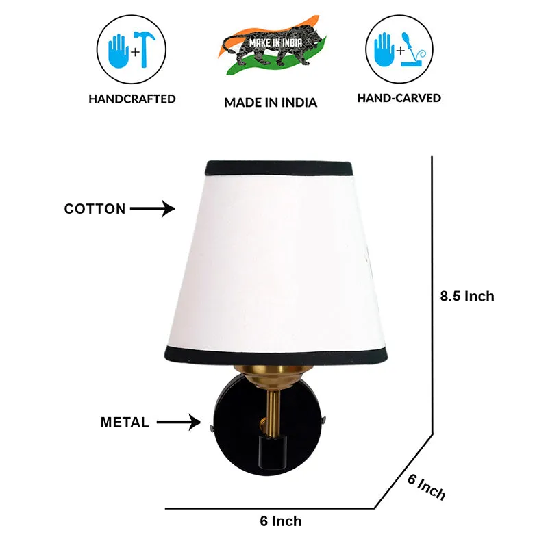 Aquilon Edge Steel & Cotton Wall Lamp - White media 6