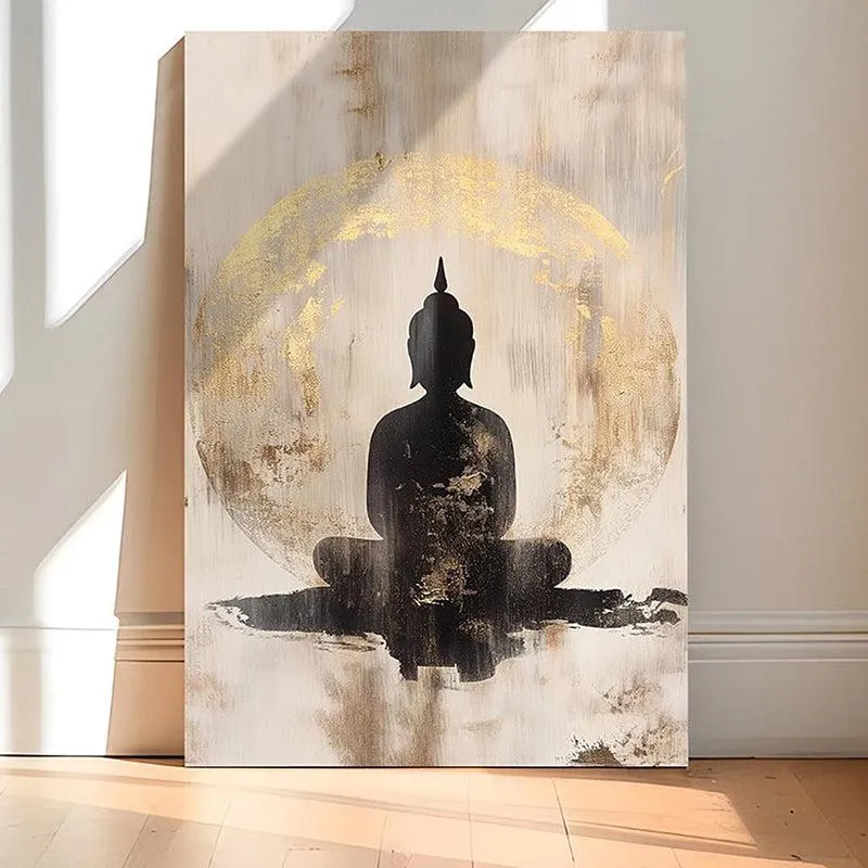 Shadow Buddha Canvas Spiritual Wall Art media 3