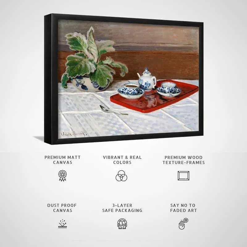 Tea Service By Claude Monet - Black Frame media 3