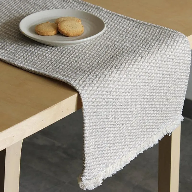Akasam Cotton Table Runner - Grey media 1