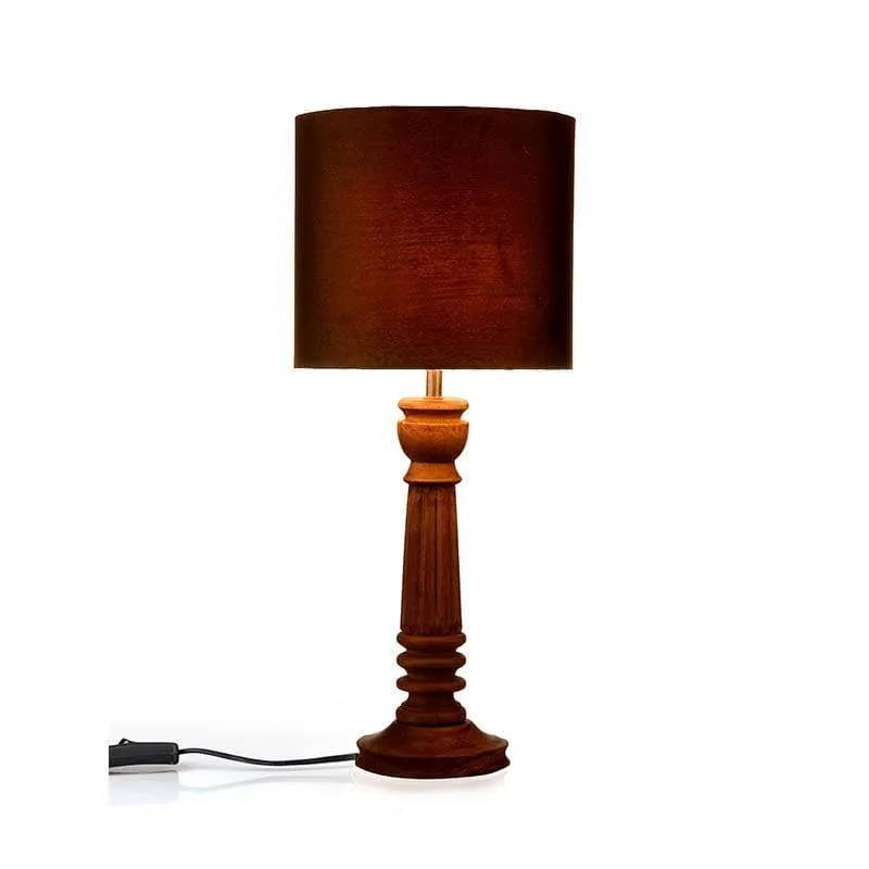 Laze N Lounge Fabric Table Lamp - Black,Brown media 6