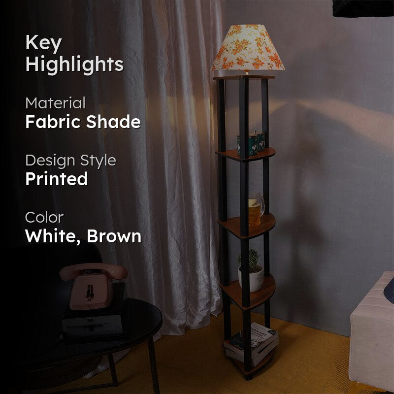 Druva Ibis Flora Floor Lamp With Shelf media 2