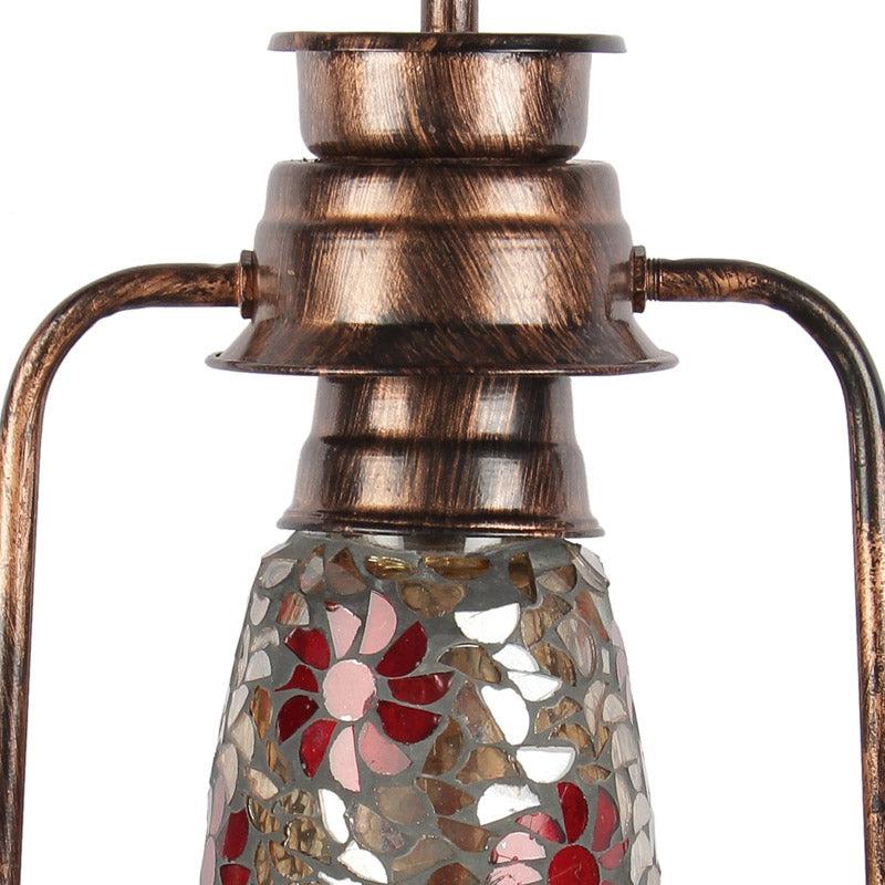 Phoolkari Mosaic Lantern Iron Wall Lamp - Copper media 6