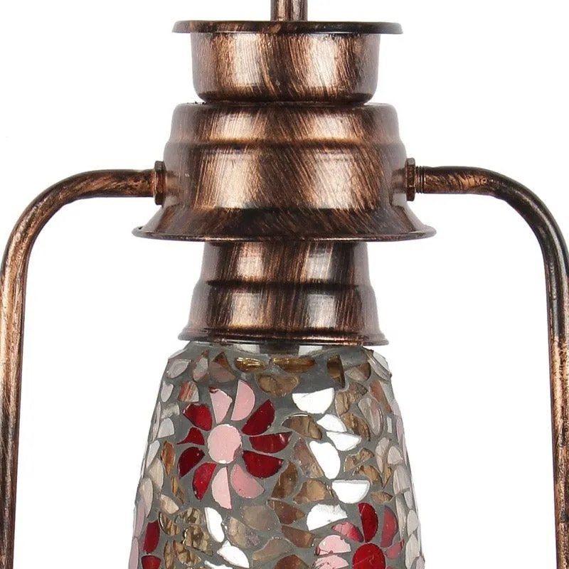 Phoolkari Mosaic Lantern Iron Wall Lamp - Copper media 6