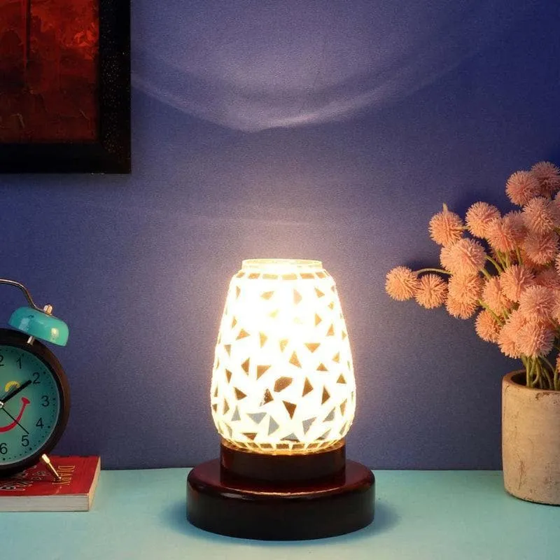 Shooting Star Glass Table Lamp - Silver,Black media 1