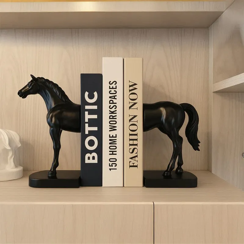 Classic Horse Design Book End - Black media 5