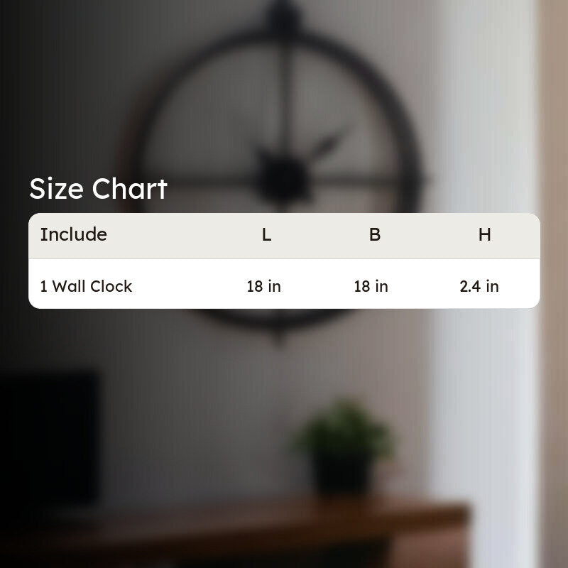 Chime Silent Wall Clock - Black media 5