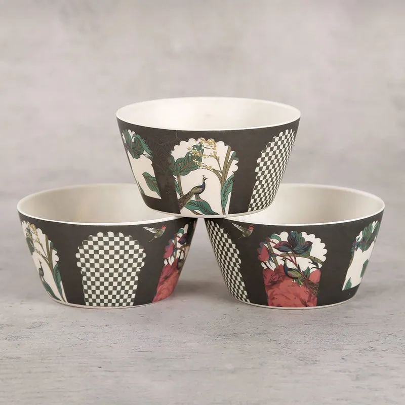 India Circus Memento Bone China Snack Bowl With Tray (150 mL) - Four Piece Set media 5