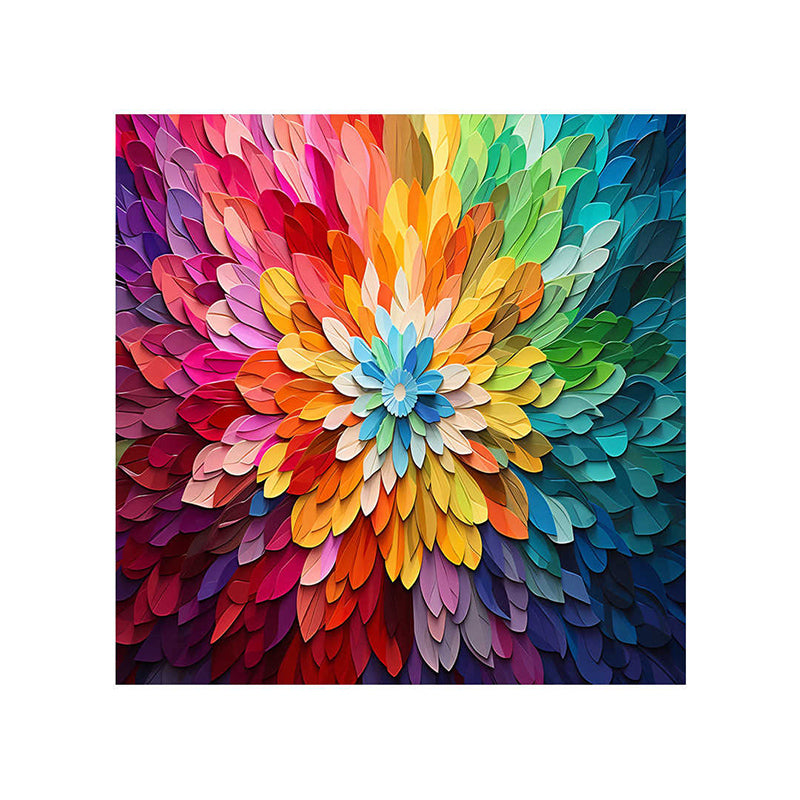 Colorful Petals Poly Canvas Wall Painting media 5