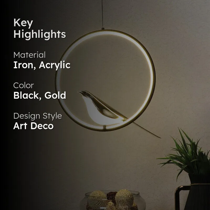 Irayra Bird Iron & Acrylic Wall Lamp media 2