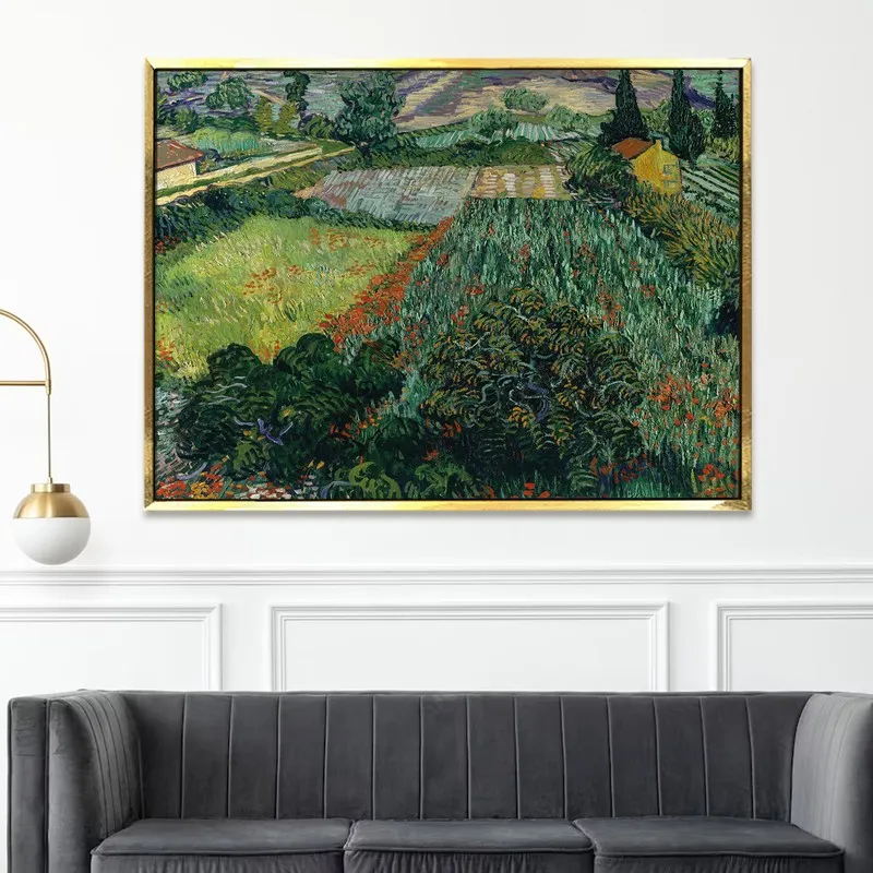 Harvest Rows Canvas Wall Painting With Frame media 5