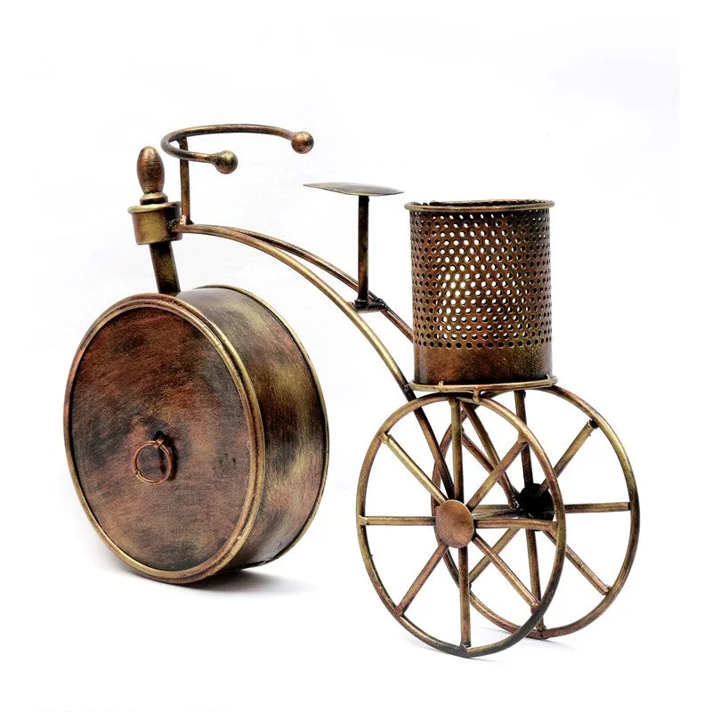 Vintage Cycle Charm Metal Table Clock media 5