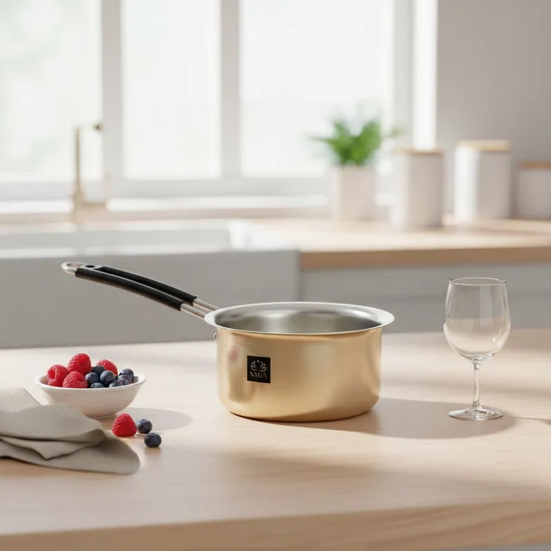 Dipora Brass Sauce Pan - 1400 ML media 1