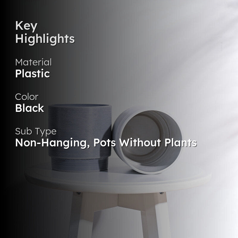 UGAOO Oslo Planter for Home & Balcony Garden- Black media 2