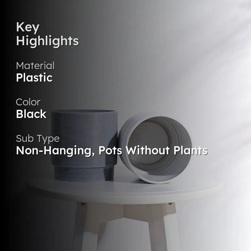 UGAOO Oslo Planter for Home & Balcony Garden- Black media 2