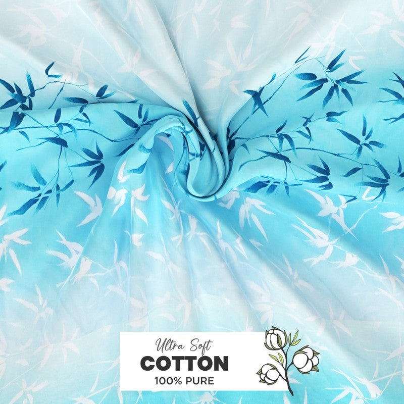 Vornel Cotton Bedsheet (Blue) - 144 TC media 5