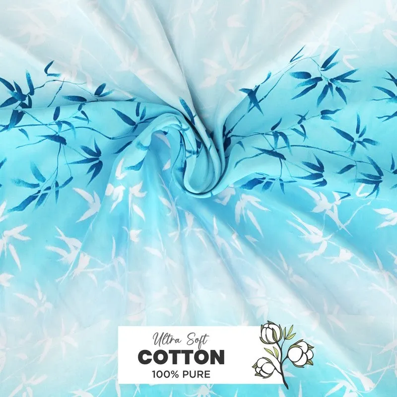Vornel Cotton Bedsheet (Blue) - 144 TC media 5