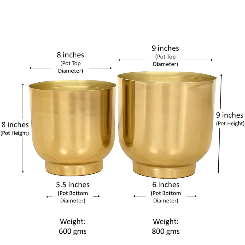 Bromo Metal Planter (Gold) - Set Of Two media 5