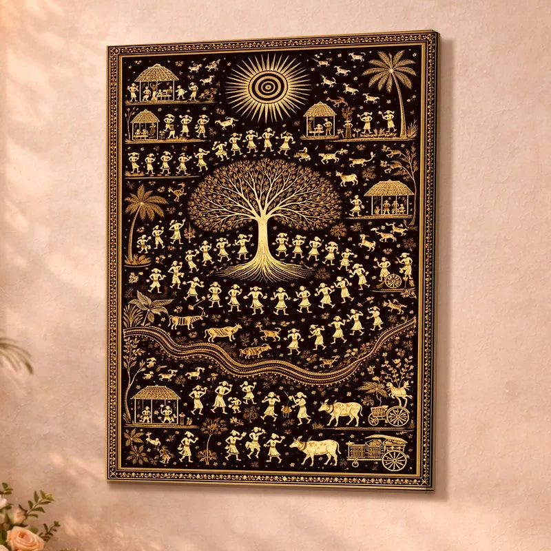 Village Dance Canvas Wall Art & Paintings media 4