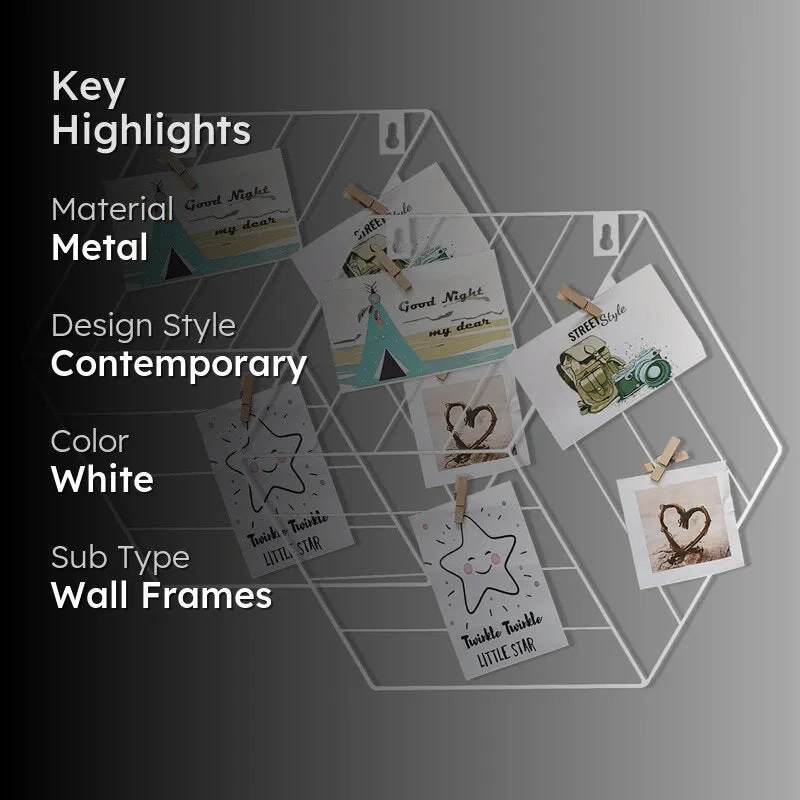 Melli Metal Photo Frame (White) - Set Of Two media 2