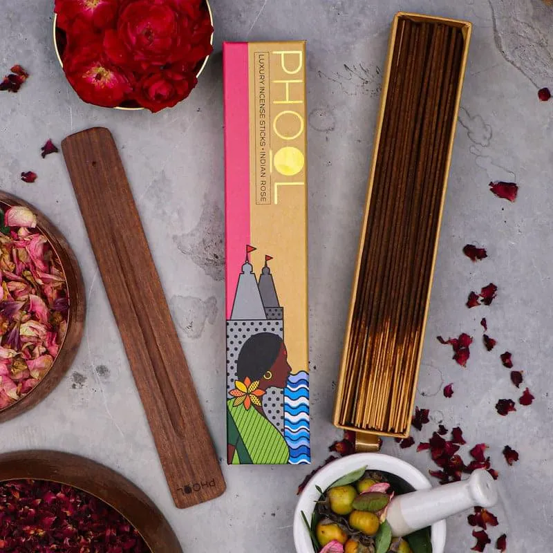 Phool Natural Incense Stick (Indian Rose) - Set Of Forty media 1