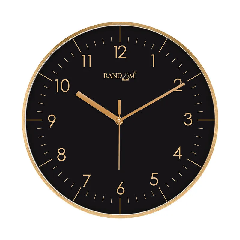 Benot Gold Analog Wall Clock - Black & Gold media 3