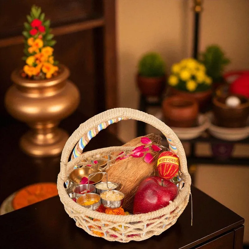 Fresh Nest (Jute,Metal) Fruit Basket media 6