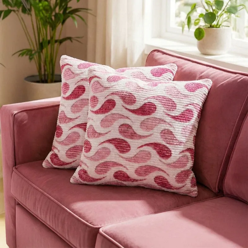 FloralDreamline Cushion Cover (Pink) - Set Of Two media 1