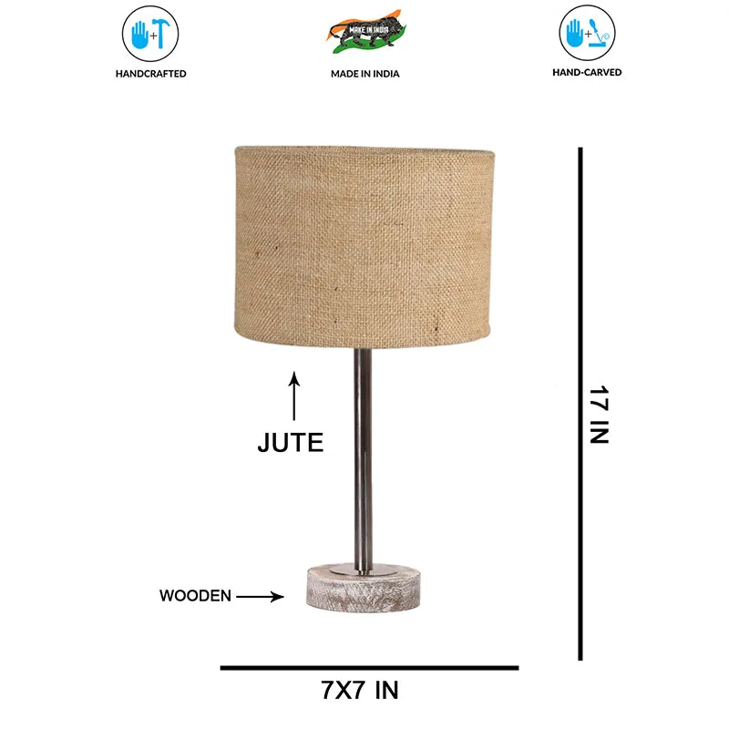 Sienna I Rodin Wooden Table Lamp - Beige,Silver,White media 7