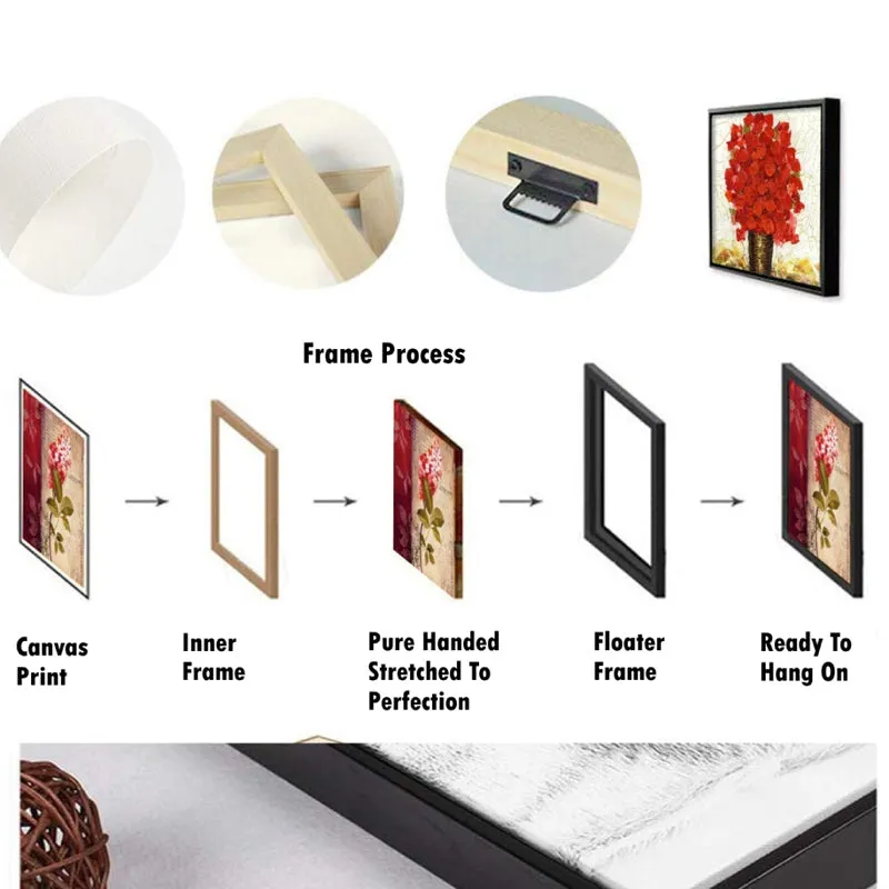 Titli Petals Wall Art With Frame media 5