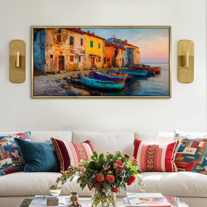 Coastal Silence Canvas Wall Painting With Frame