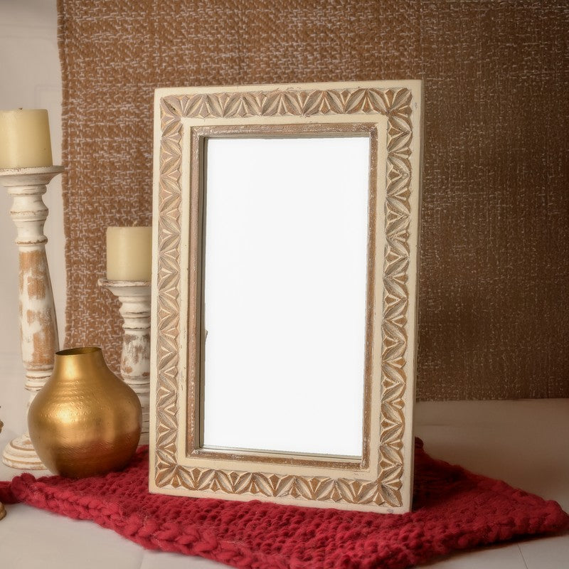 Zyvra Mango Wood Wall Mirror media 3