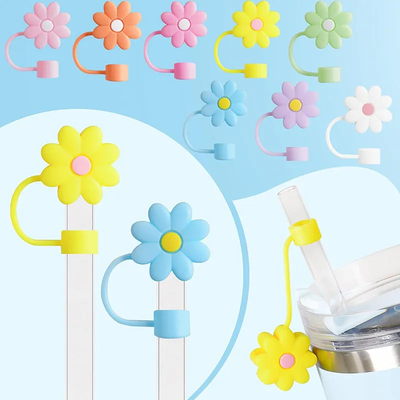 Pastel Daisy Straw Cover - Set Of Five media 5