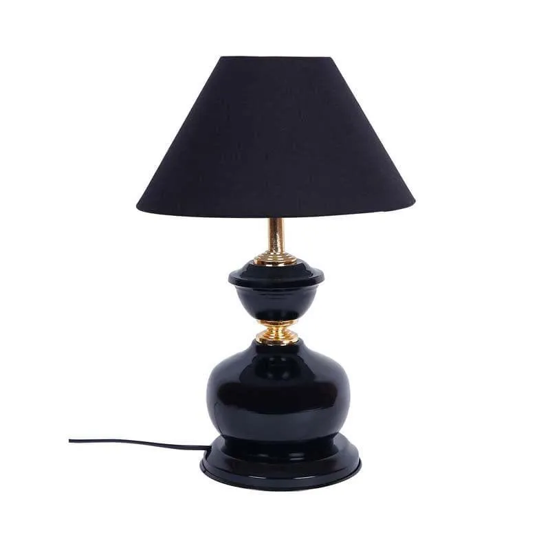 Curves Cotton Table Lamp - Black media 4