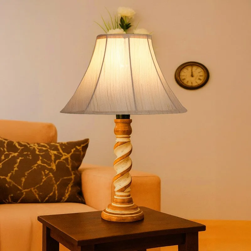 Modera Elvoa Wooden Table Lamp - Ivory media 3