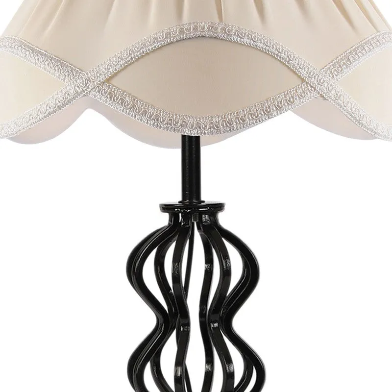 Auralinea Cotton Table Lamp With Wooden Base - Ivory media 8