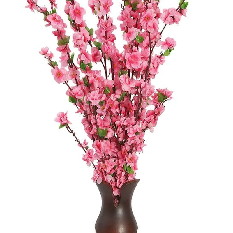 Faux Cherry Blossom Floral Bunch (Pink) - Set oF Six media 4