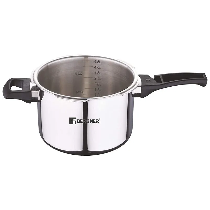 Bergner Argent Triply Pressure Cooker With Outer Lid - 5500 mL media 3