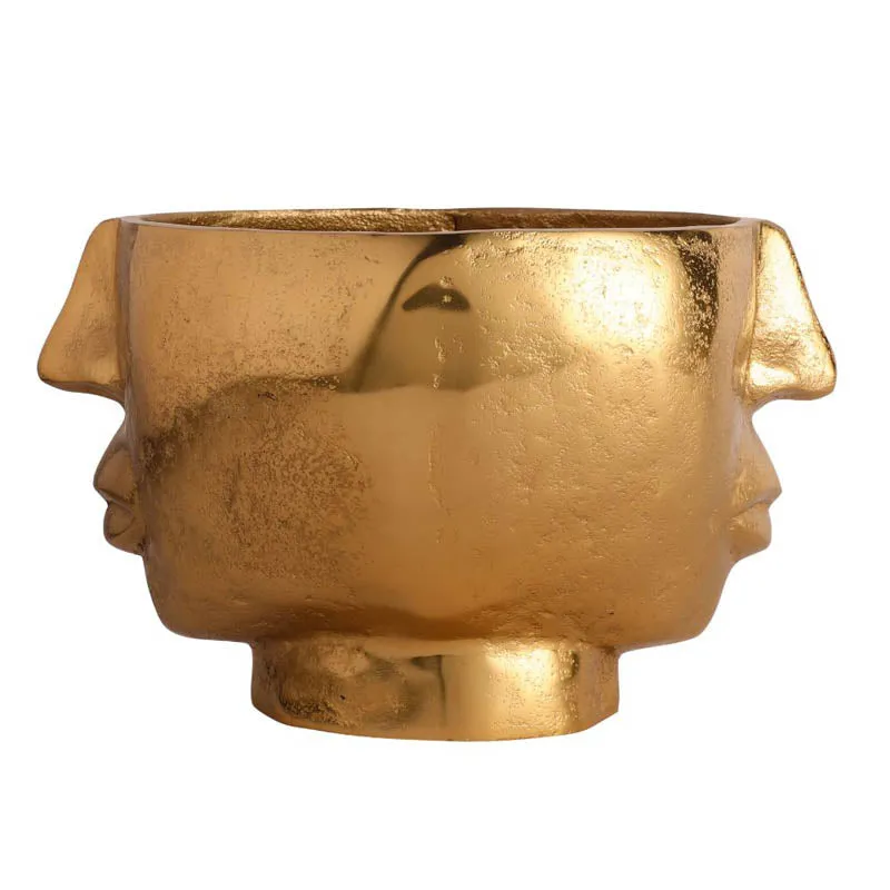 Celine Two Face Vase - Gold media 8