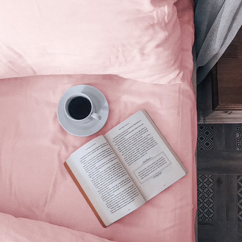 Maison Solid Cotton Bedsheet (Pink) - 200 TC media 5
