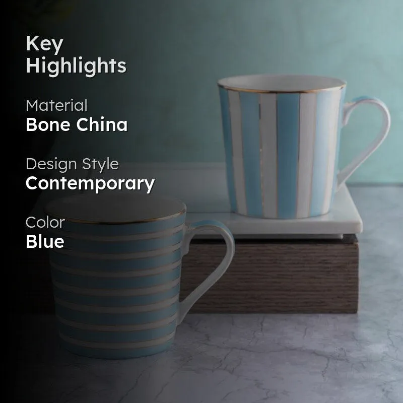 Sonaki Bone China Coffee Mug (310 mL Each) - Set of Two media 2